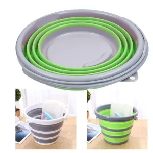 10L Multi-functional Outdoor Folding Water Pail Bucket for Fishing/Camping