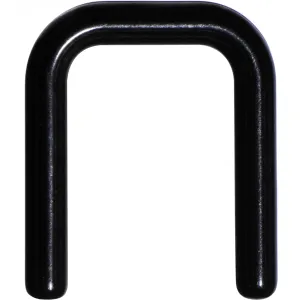 14 Gauge 7/16 Black Flexible Bioplast Square Septum Retainer