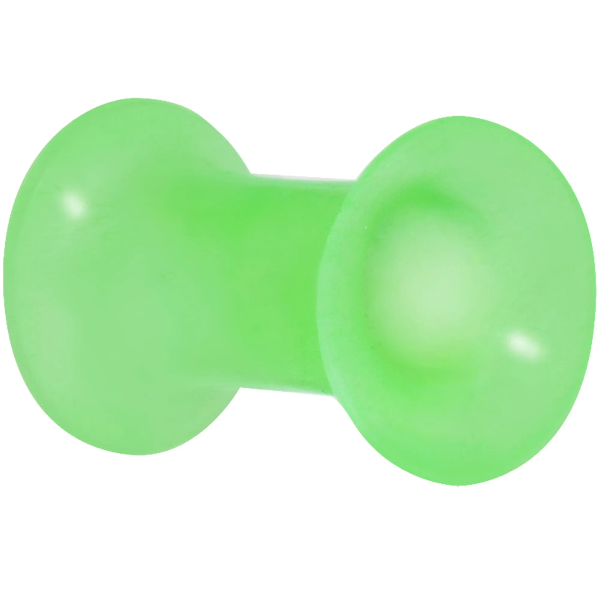 4 Gauge Thin Flexible Green Silicone Double Flare Tunnel Plug Set