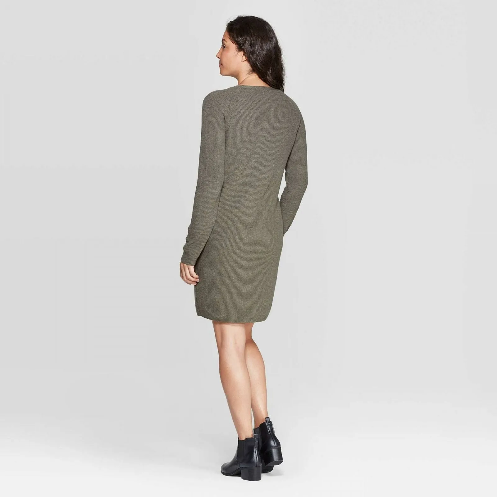 A New Day Women's Long Sleeve V-Neck Sweater Dress
