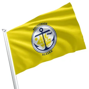 Alaska State Counties and Cities USA United States of America Flag Banner