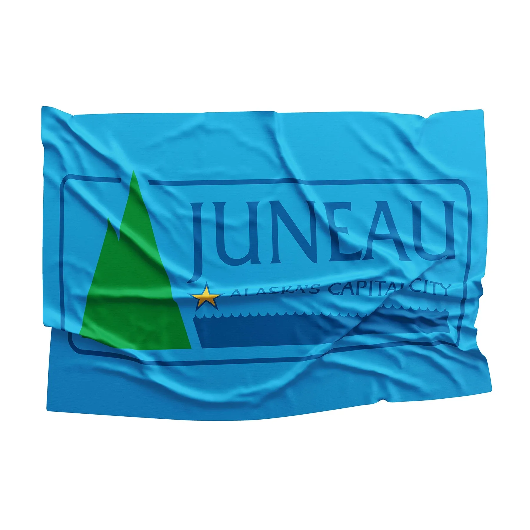 Alaska State Counties and Cities USA United States of America Flag Banner
