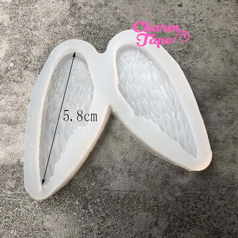 Angel Wings charm Silicon mold flexible, for polymer clay, resin jewelry Q125