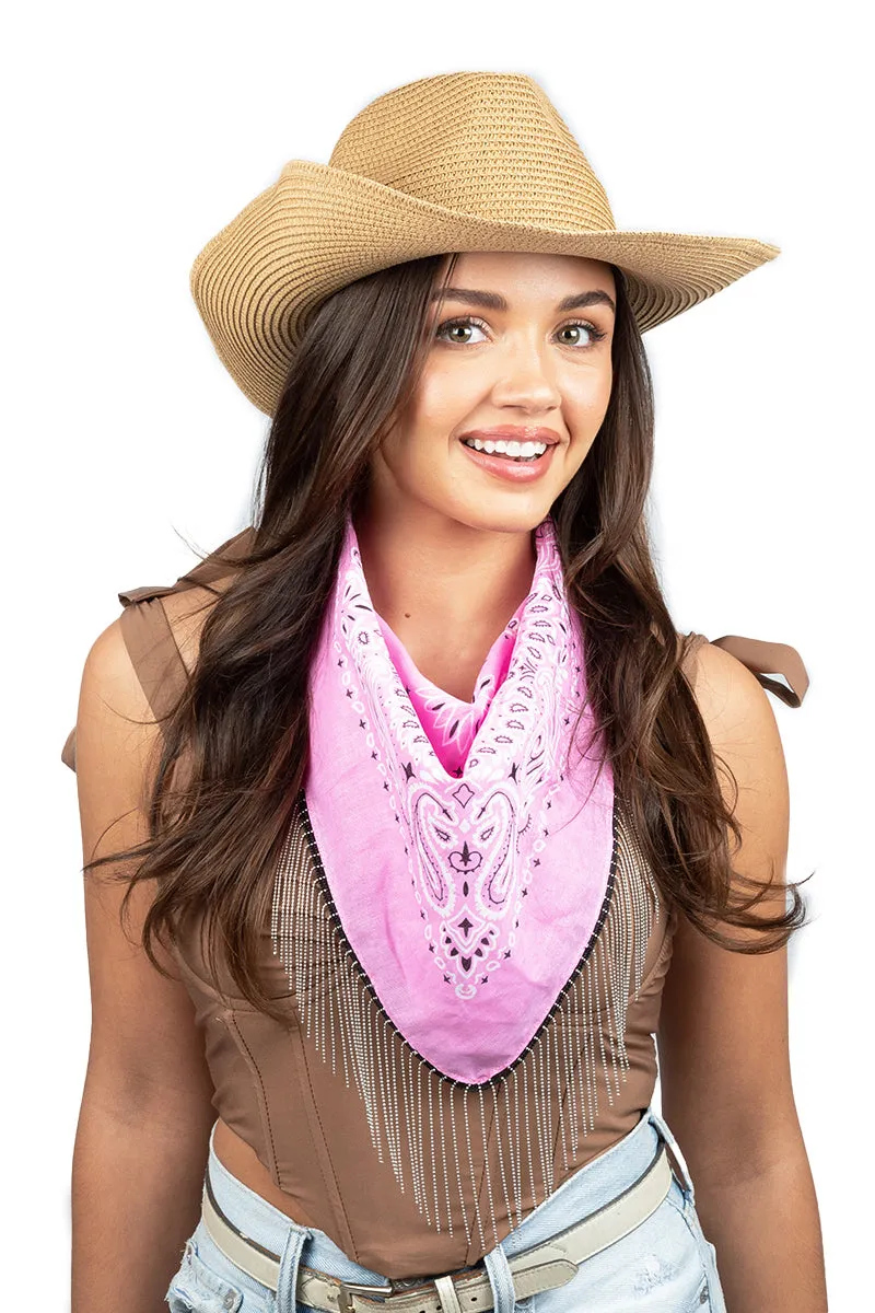 ASFQ19 - Bling Chain Fringe Bandana