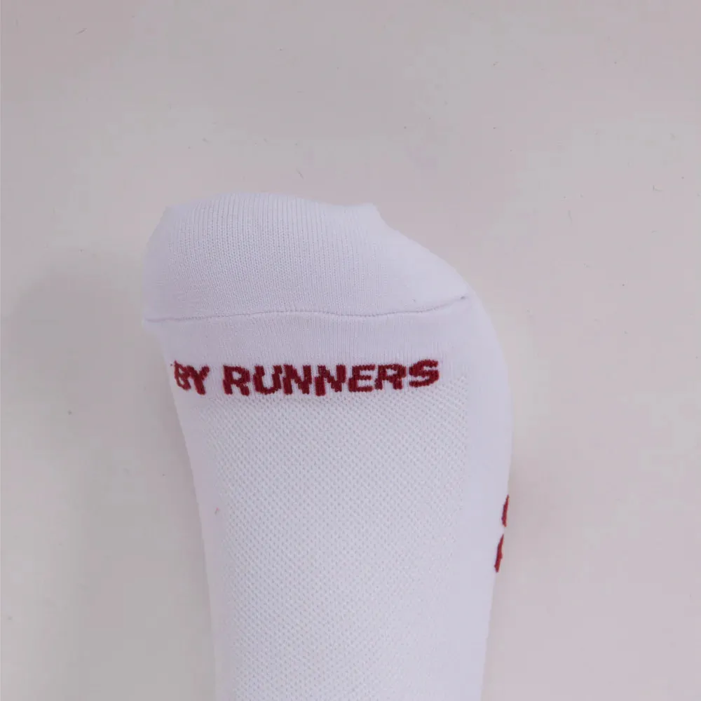 Bandit Running Grid Knit Run Socks - 2 Pack - White/Cherry