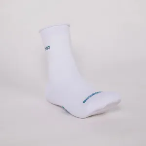 Bandit Running Grid Knit Run Socks - White/Tide Pool - 2 Pack