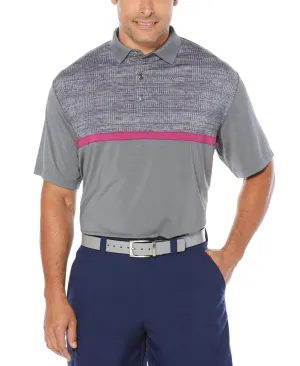 Big & Tall Opti-Dri Textured Color Block Polo