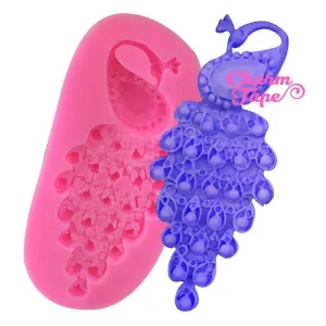 Big Size Peacock Food Grade Silicon silicone mold for uv resin /cake/ fondant flexible mold H3687