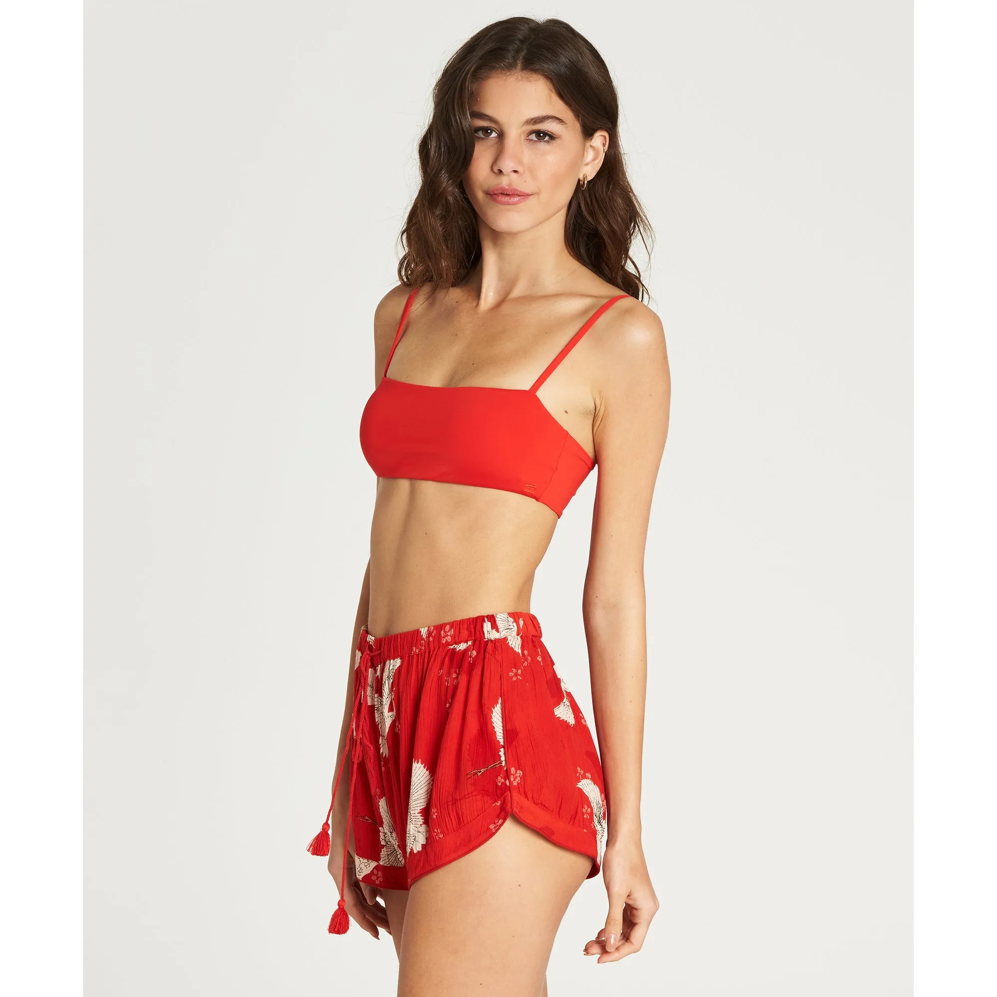 Billabong Women's Fly By Scalloped Shorts | Chili Pepper