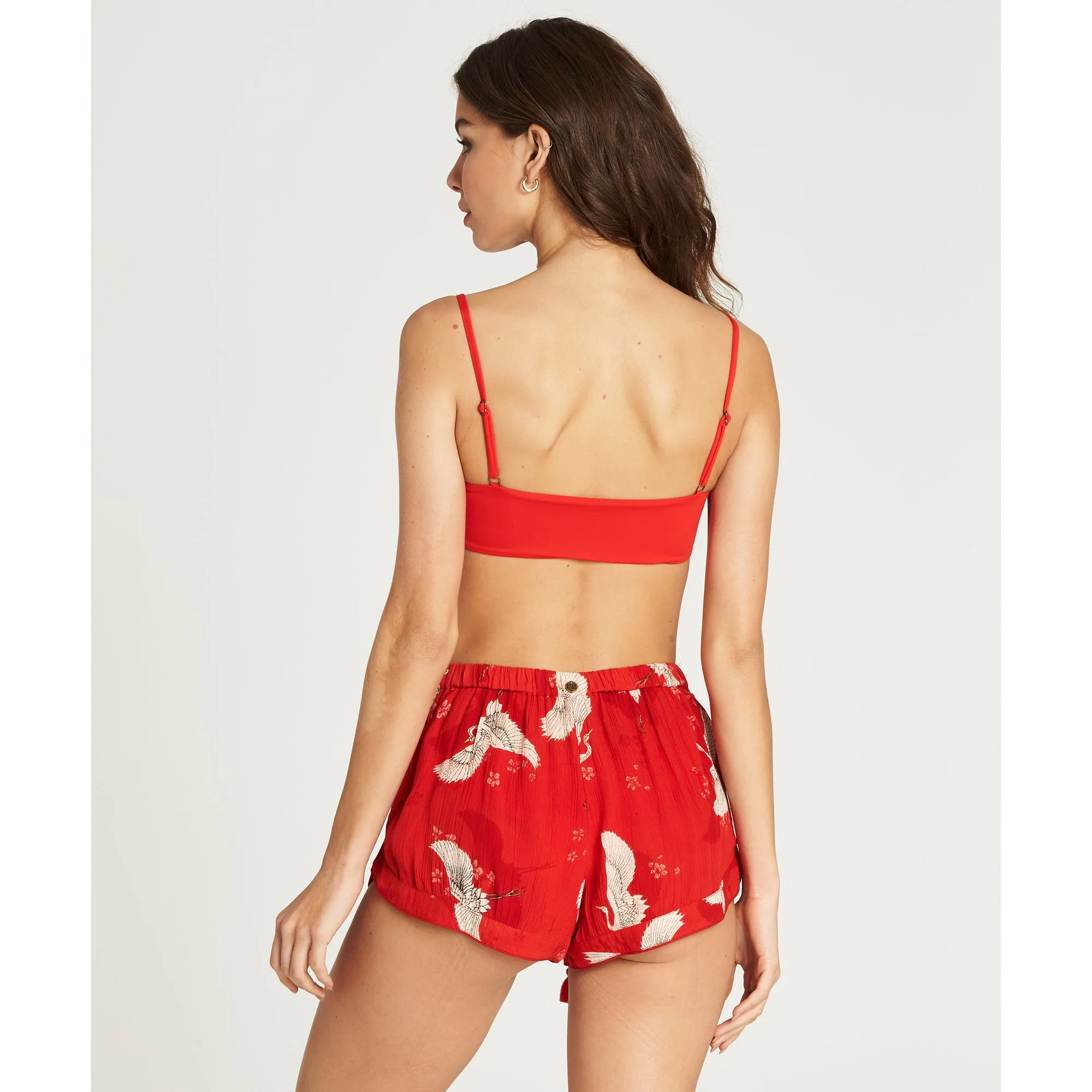 Billabong Women's Fly By Scalloped Shorts | Chili Pepper