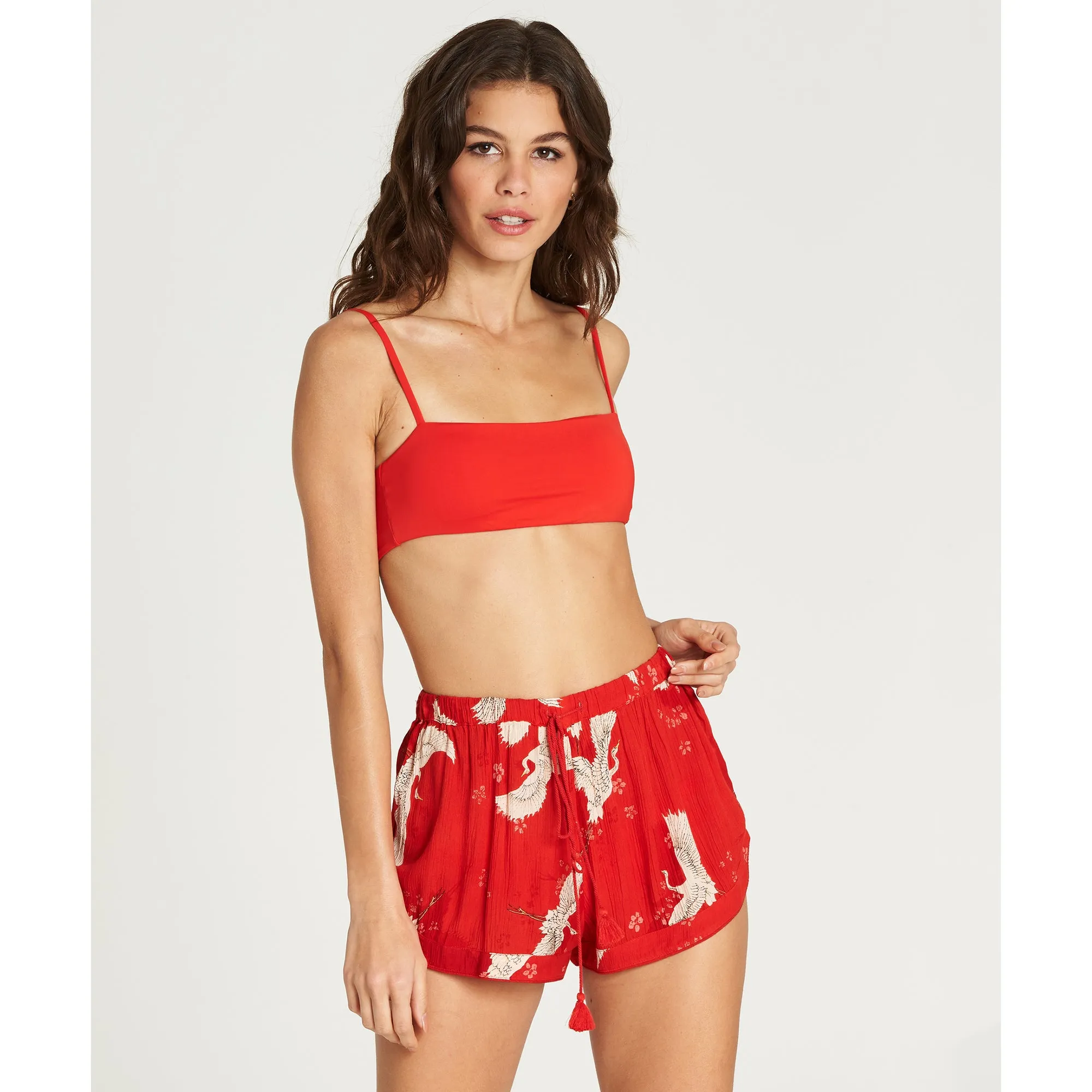 Billabong Women's Fly By Scalloped Shorts | Chili Pepper
