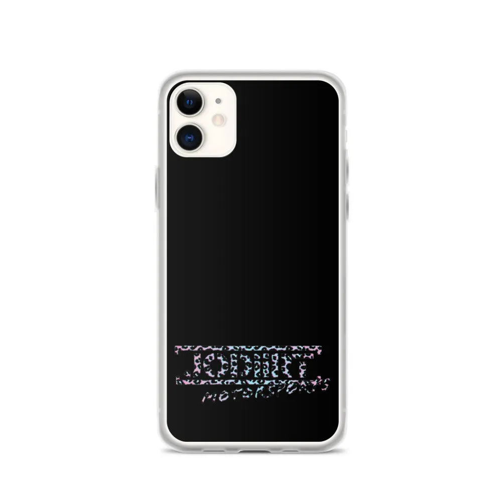 Black Rainbow Leopard iPhone Case