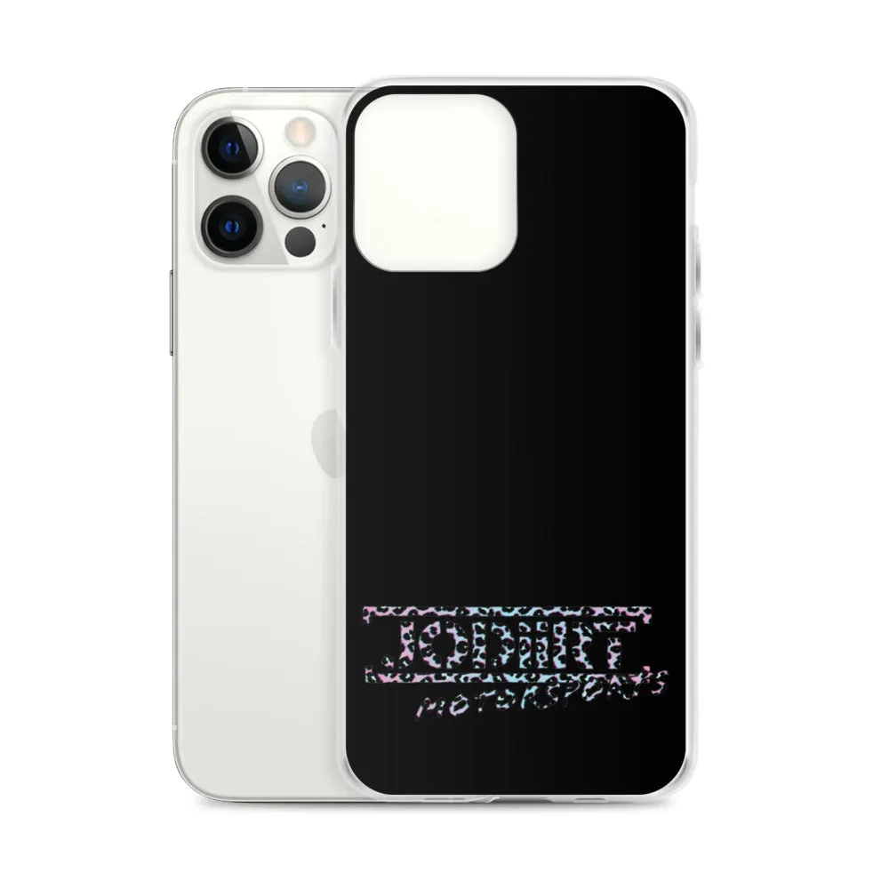 Black Rainbow Leopard iPhone Case