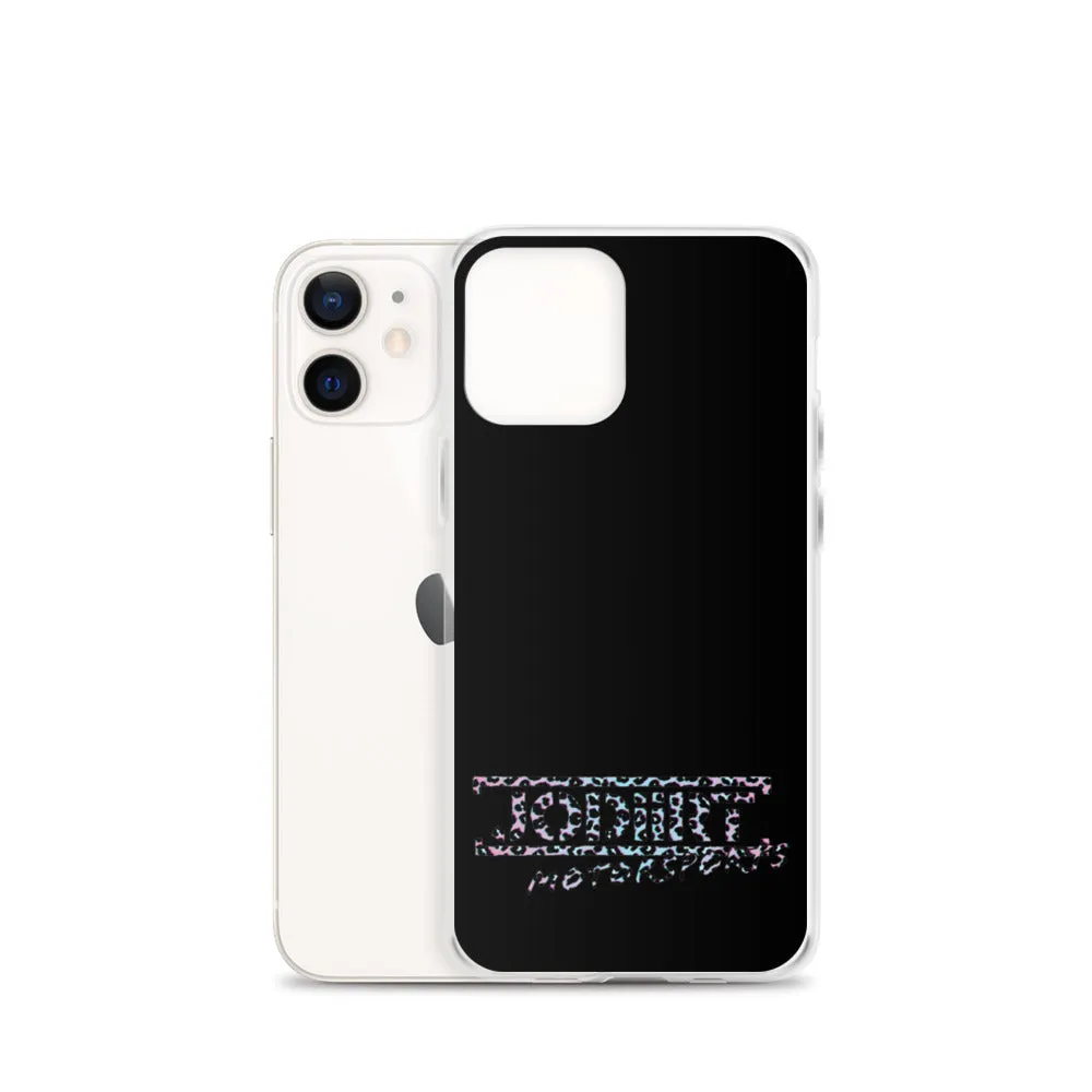 Black Rainbow Leopard iPhone Case