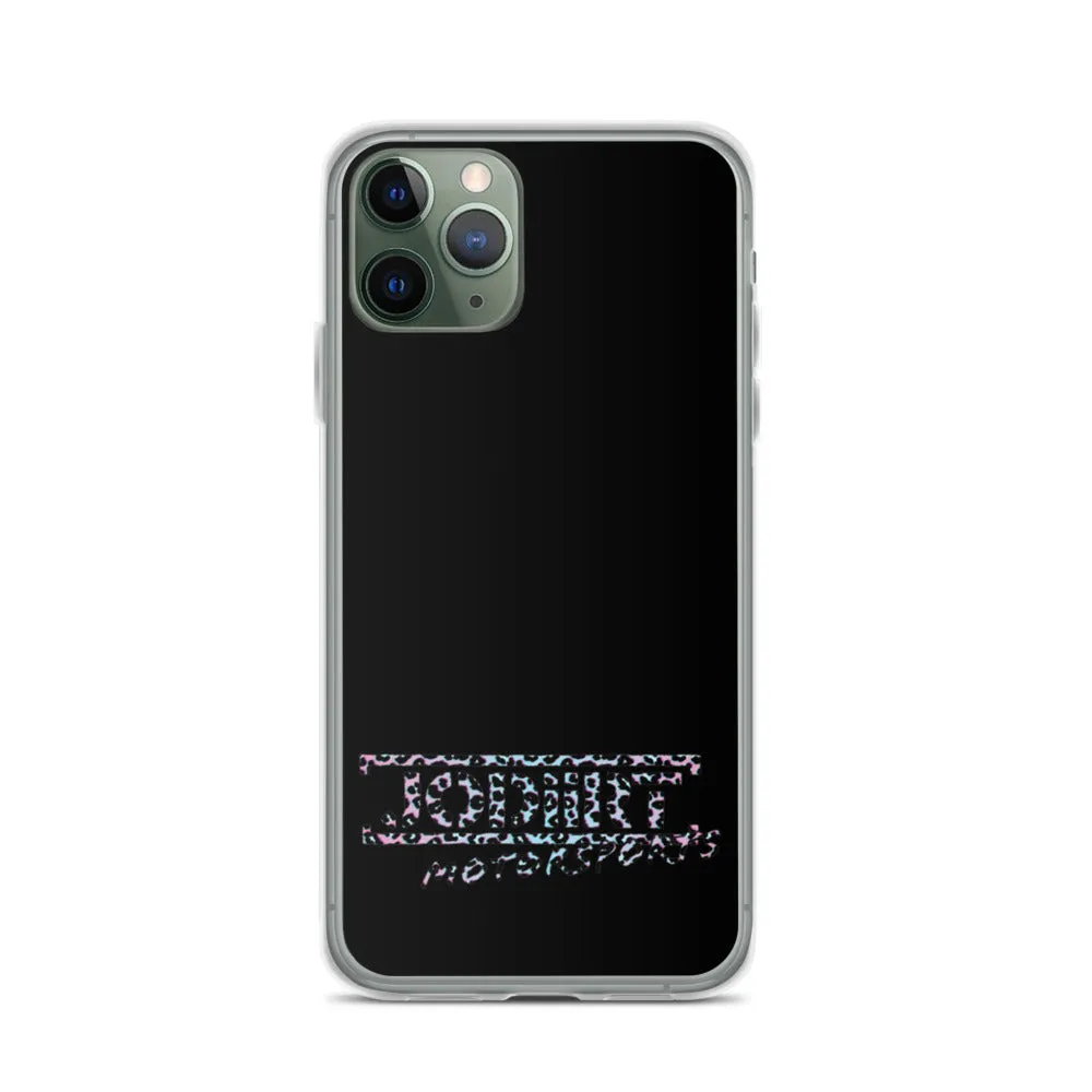 Black Rainbow Leopard iPhone Case