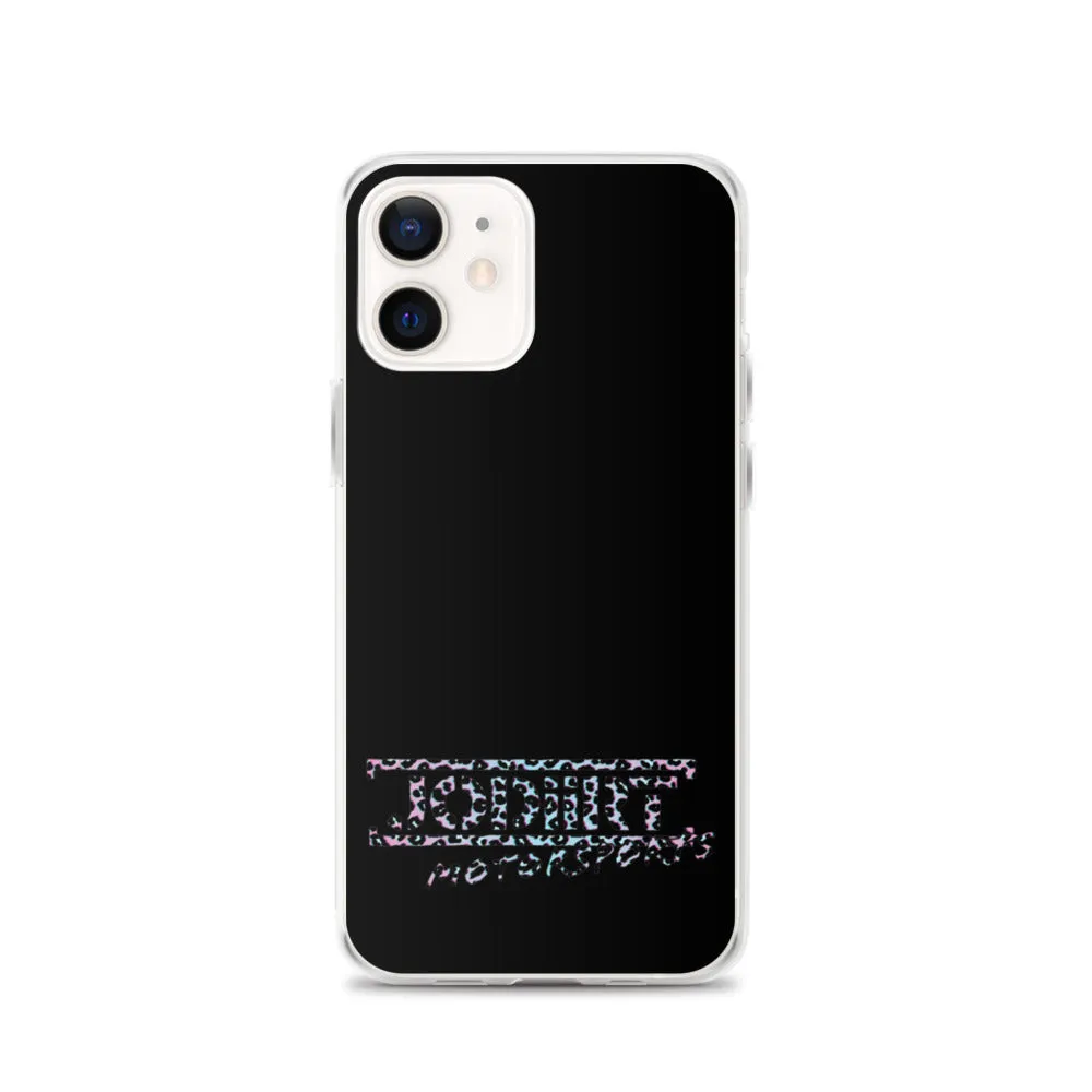 Black Rainbow Leopard iPhone Case