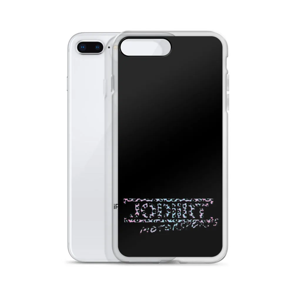 Black Rainbow Leopard iPhone Case