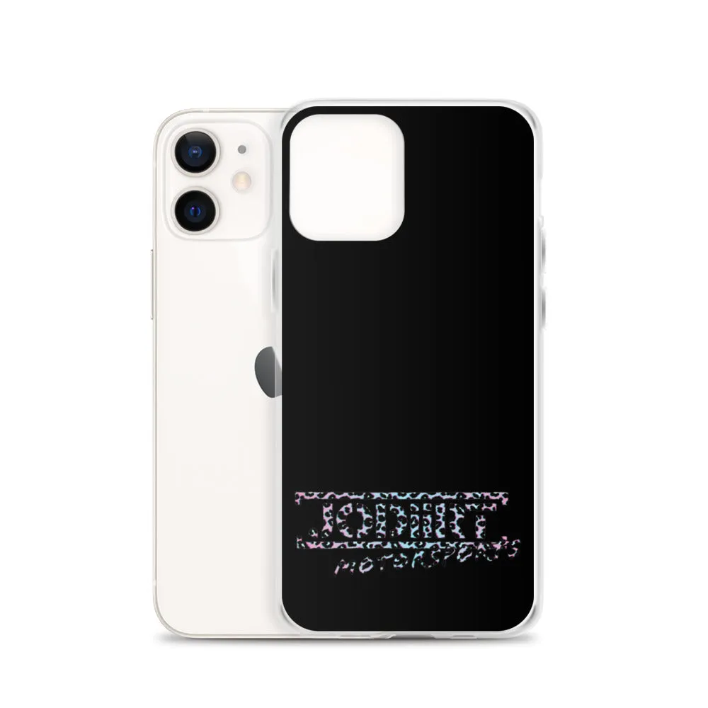 Black Rainbow Leopard iPhone Case