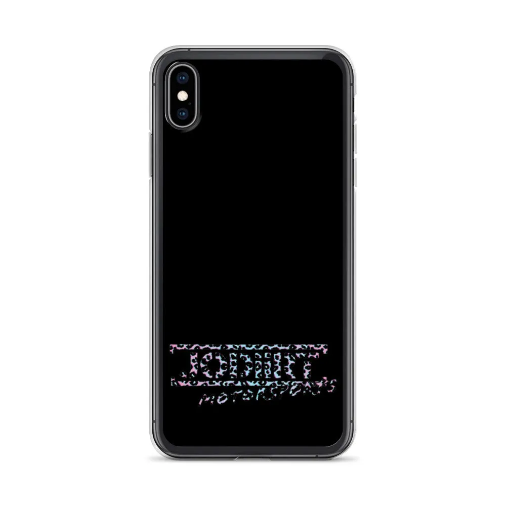 Black Rainbow Leopard iPhone Case