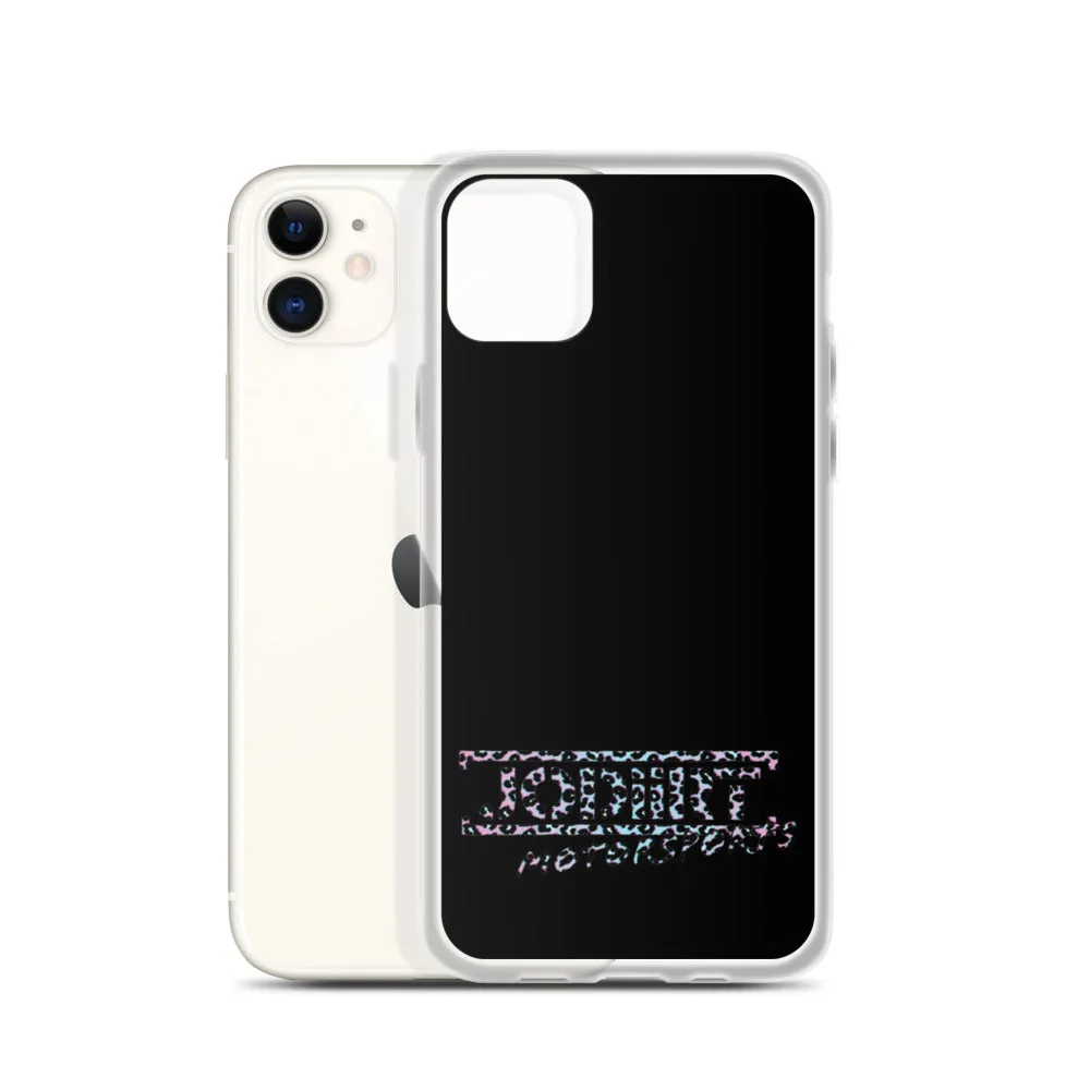 Black Rainbow Leopard iPhone Case
