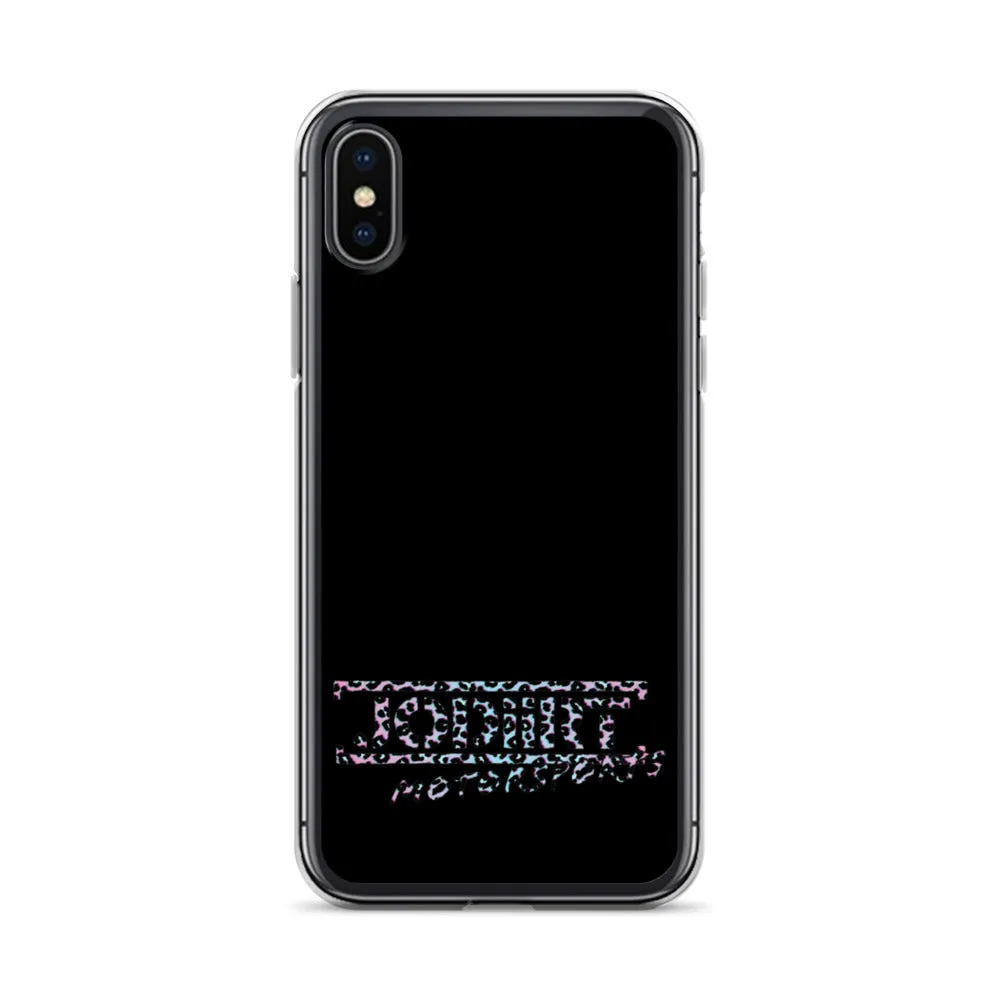 Black Rainbow Leopard iPhone Case