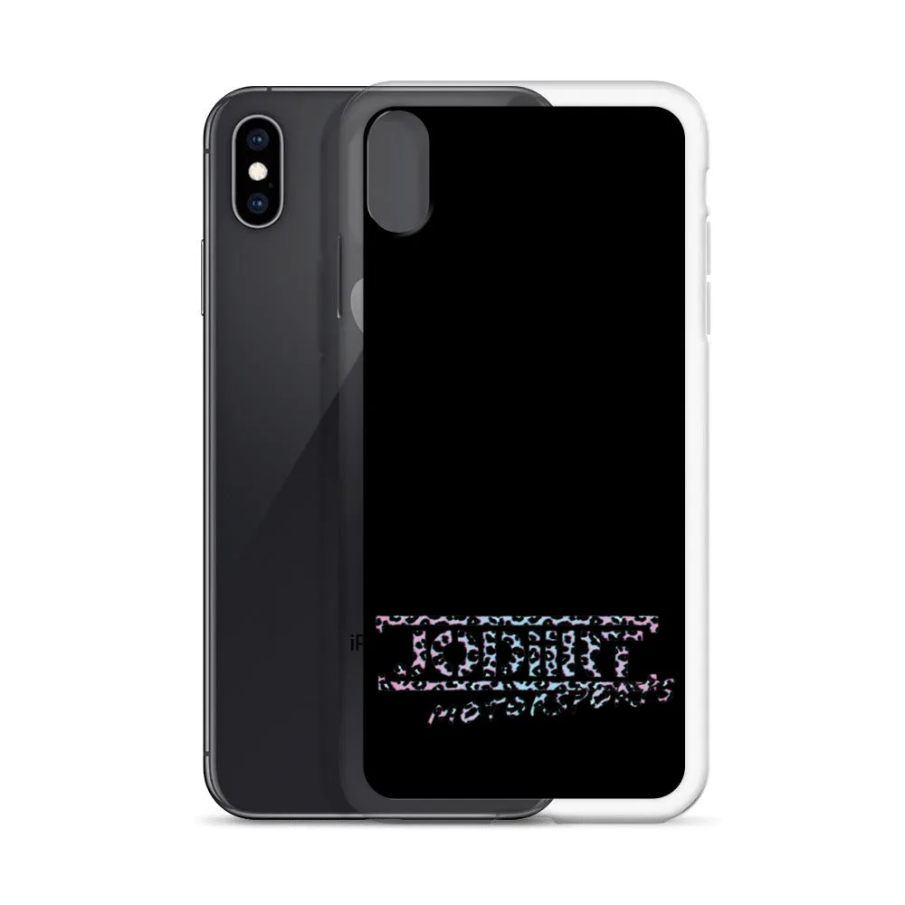 Black Rainbow Leopard iPhone Case