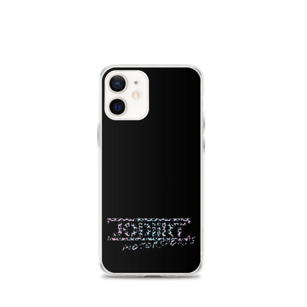 Black Rainbow Leopard iPhone Case