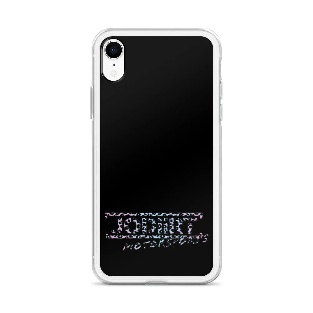 Black Rainbow Leopard iPhone Case