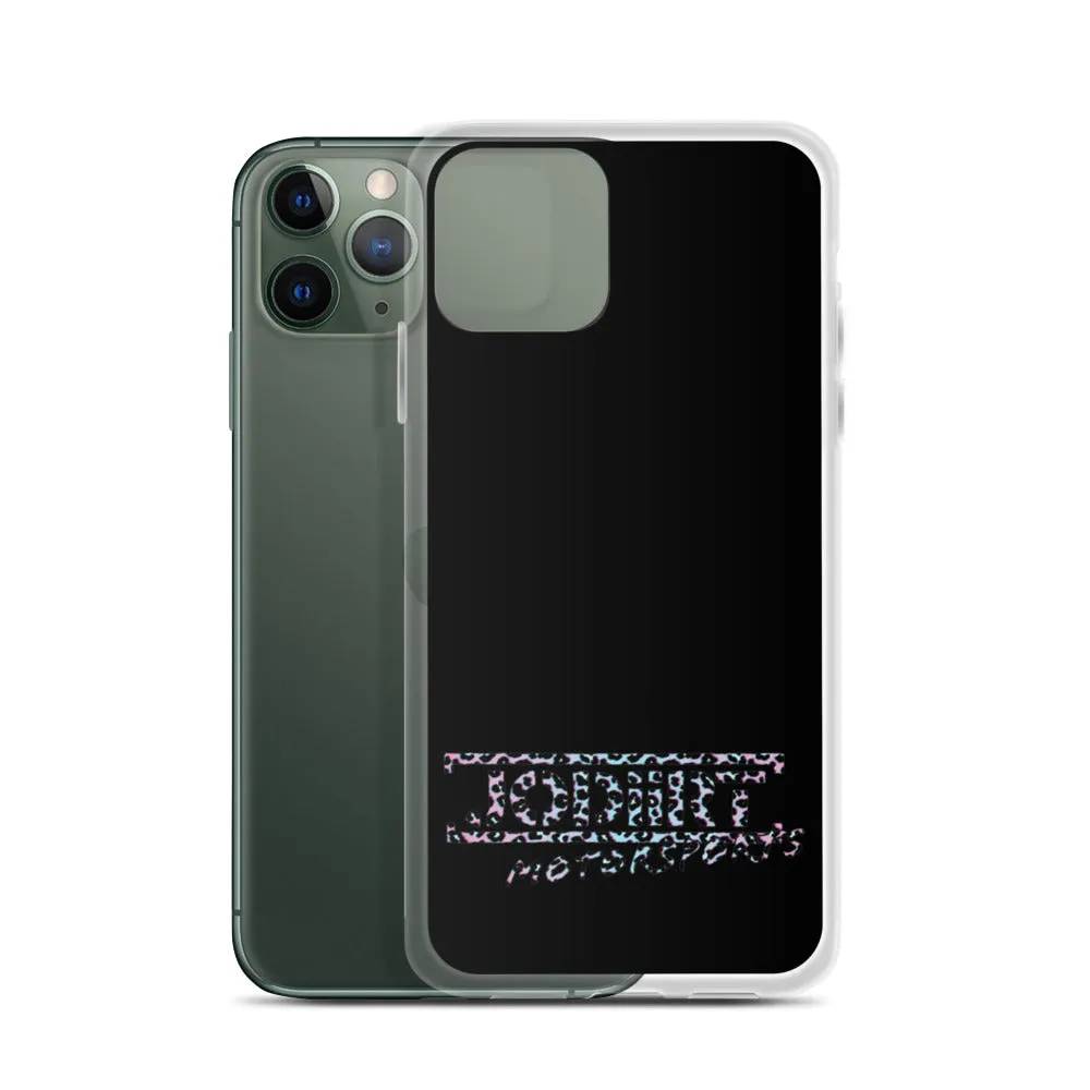 Black Rainbow Leopard iPhone Case