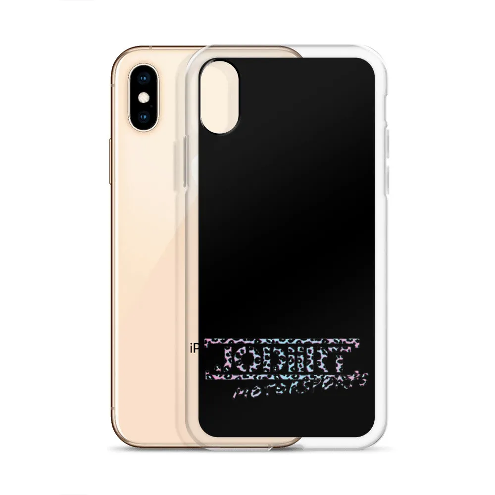 Black Rainbow Leopard iPhone Case