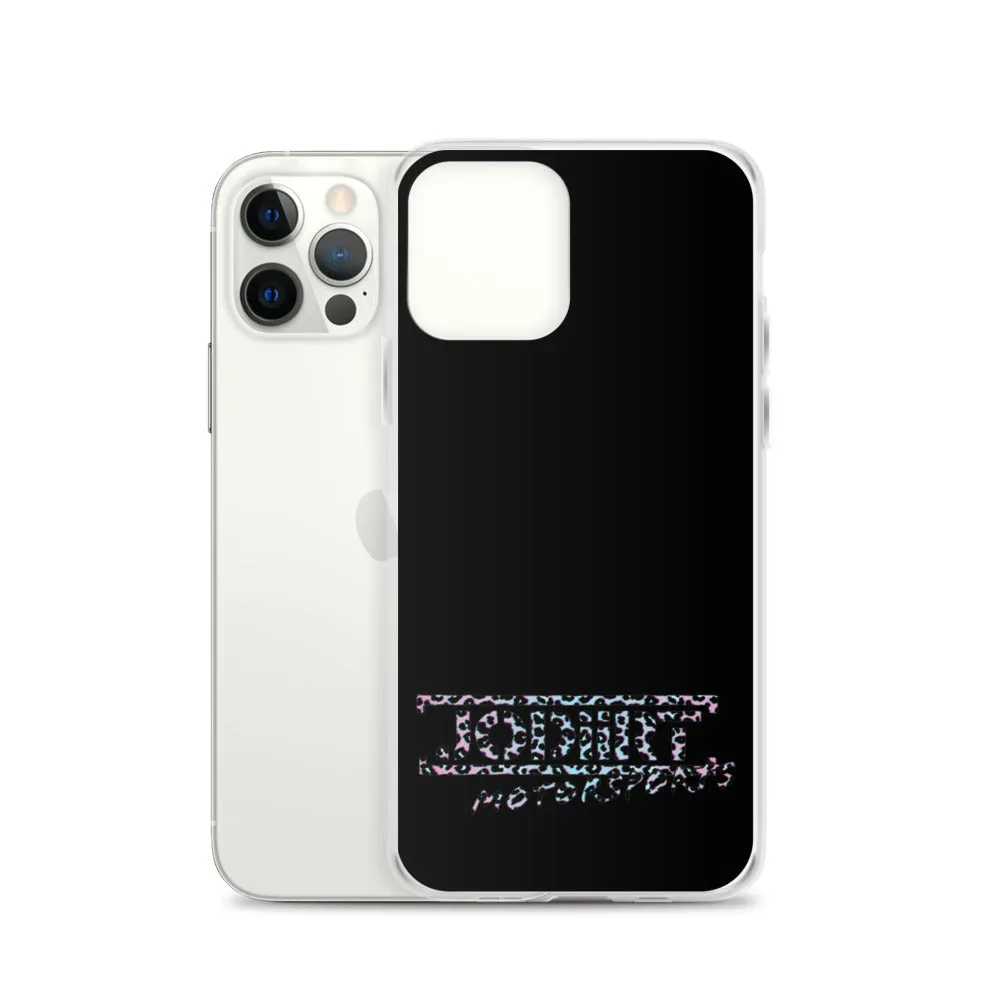 Black Rainbow Leopard iPhone Case