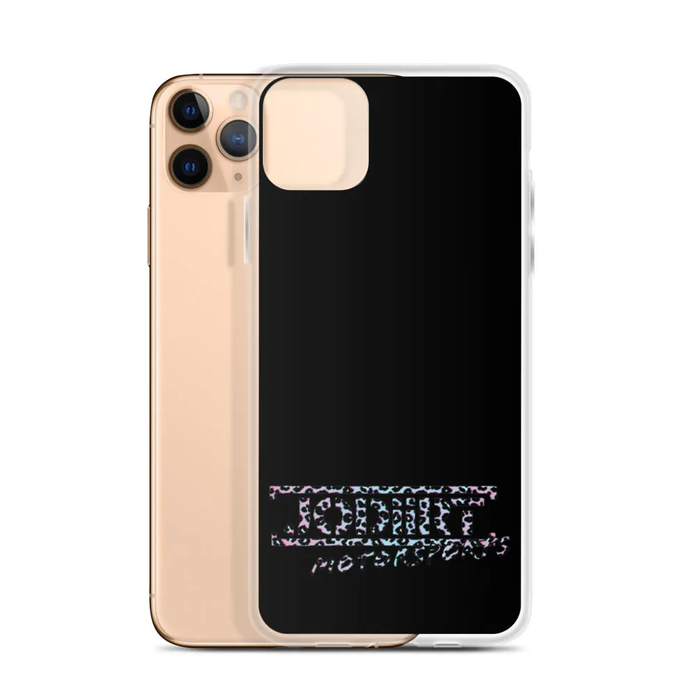 Black Rainbow Leopard iPhone Case