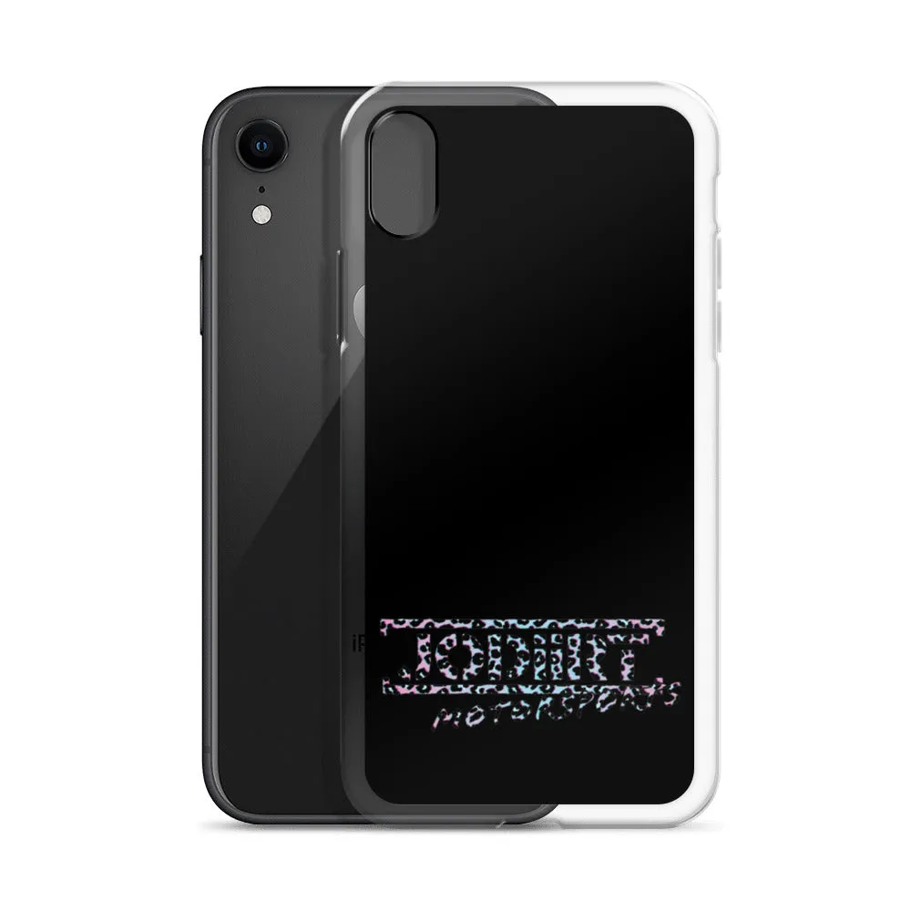 Black Rainbow Leopard iPhone Case