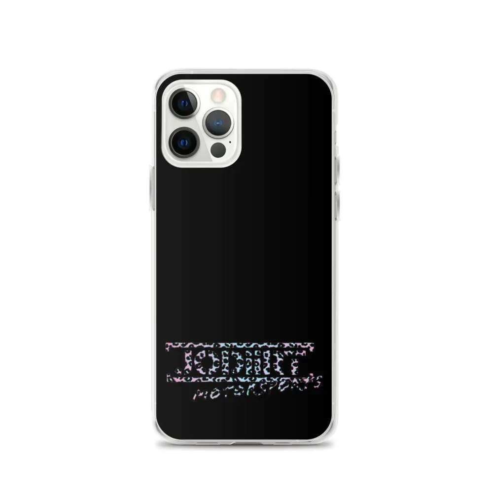 Black Rainbow Leopard iPhone Case