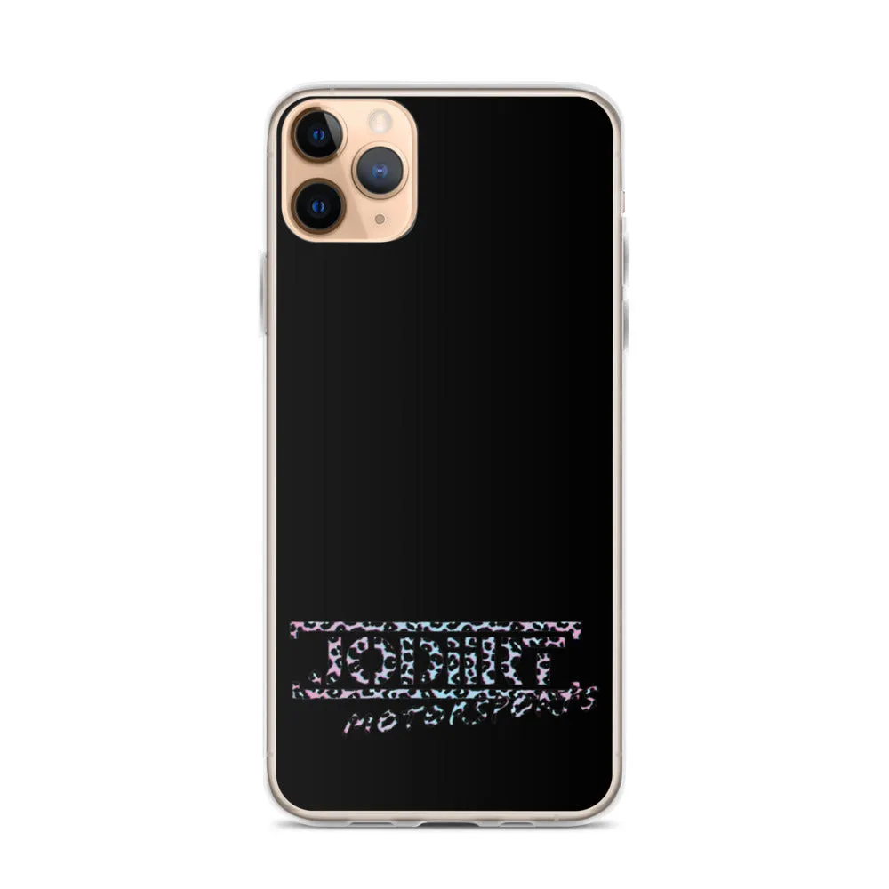 Black Rainbow Leopard iPhone Case