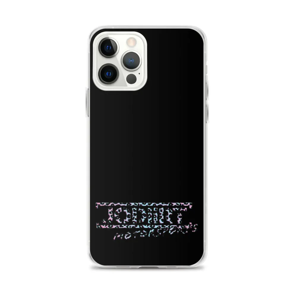 Black Rainbow Leopard iPhone Case
