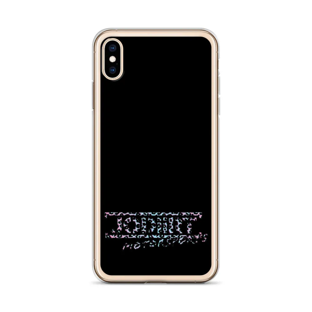 Black Rainbow Leopard iPhone Case