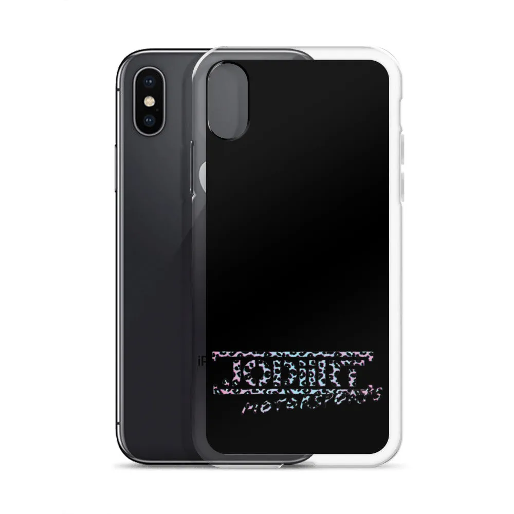 Black Rainbow Leopard iPhone Case