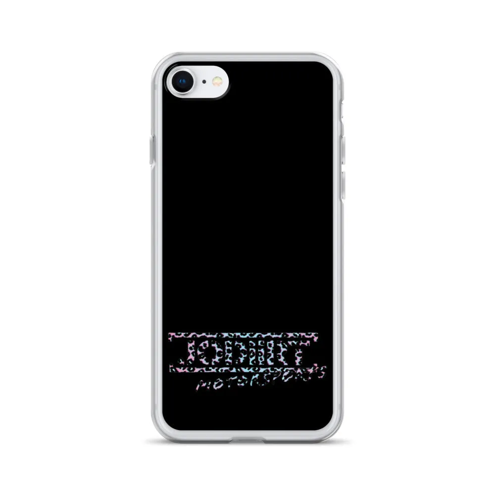 Black Rainbow Leopard iPhone Case