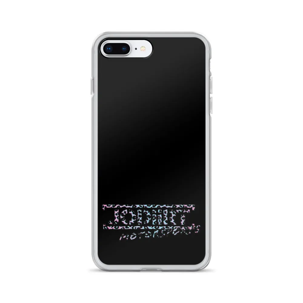 Black Rainbow Leopard iPhone Case