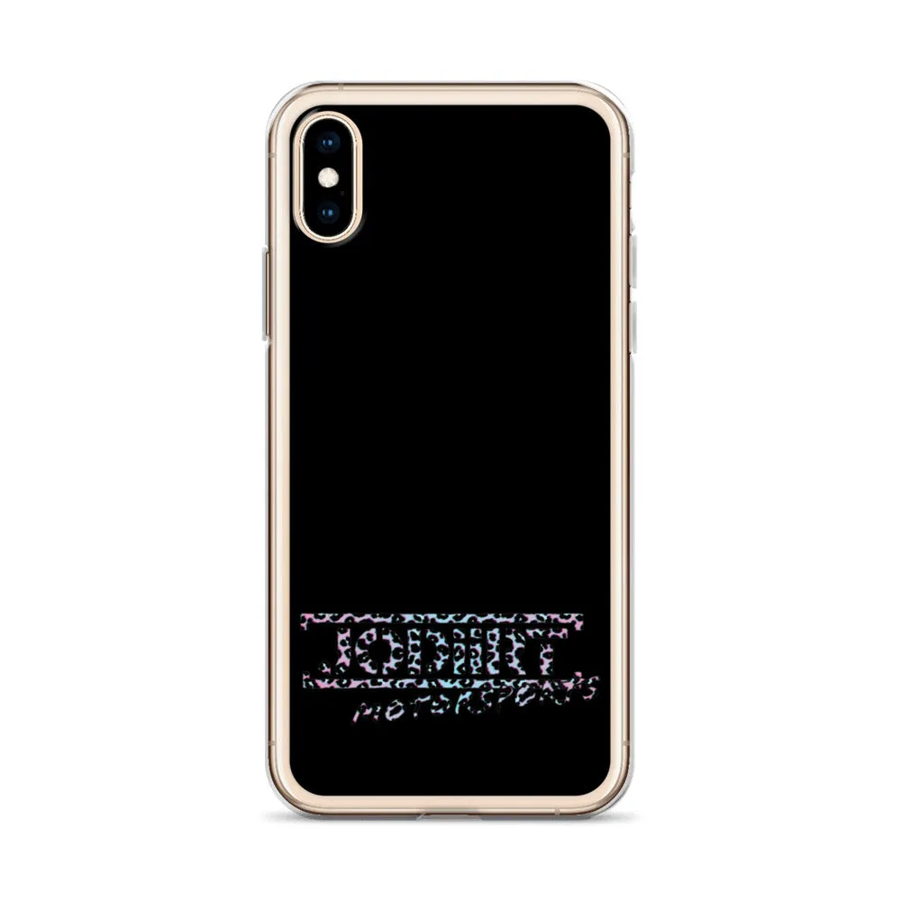 Black Rainbow Leopard iPhone Case