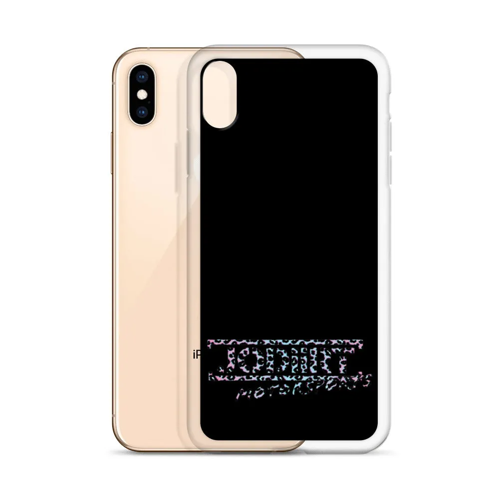 Black Rainbow Leopard iPhone Case