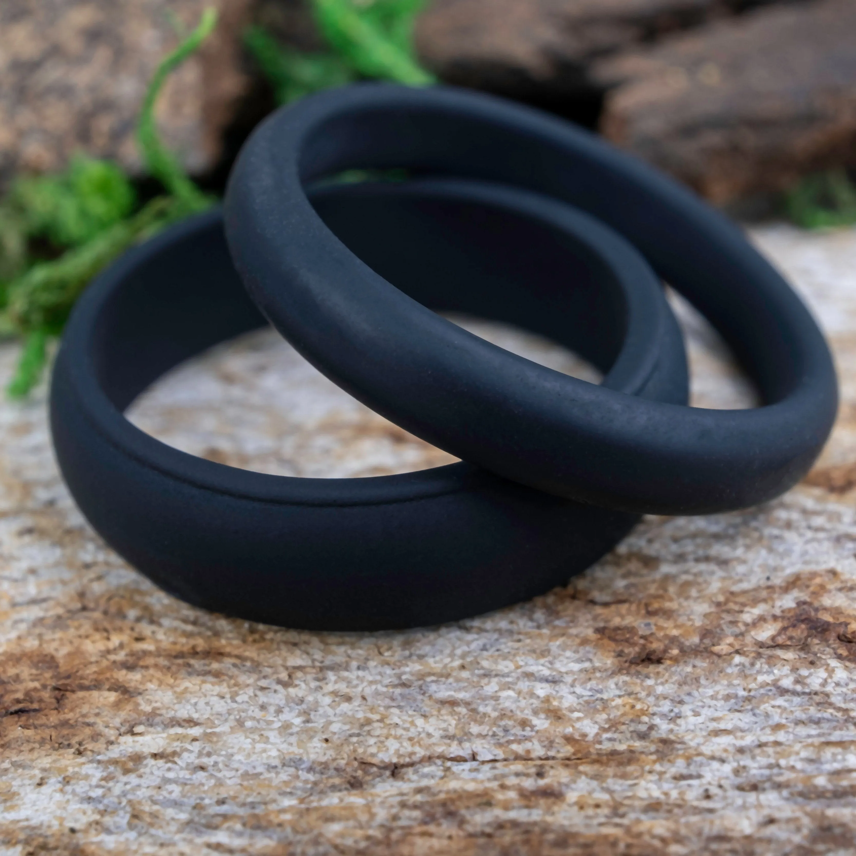 Black Silicone Activity Bands Set – 6mm & 4mm