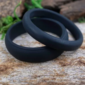 Black Silicone Activity Bands Set – 6mm & 4mm