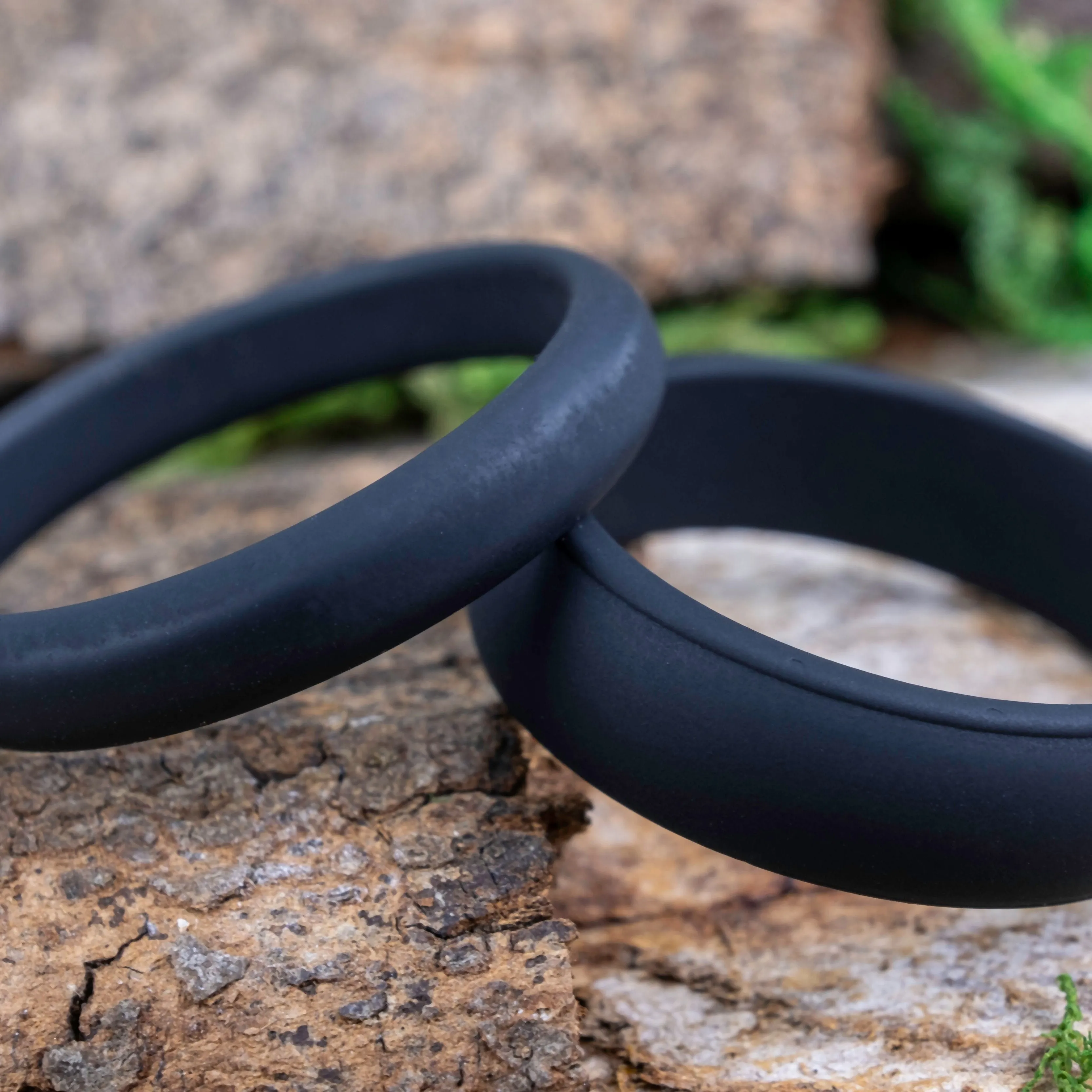 Black Silicone Activity Bands Set – 6mm & 4mm