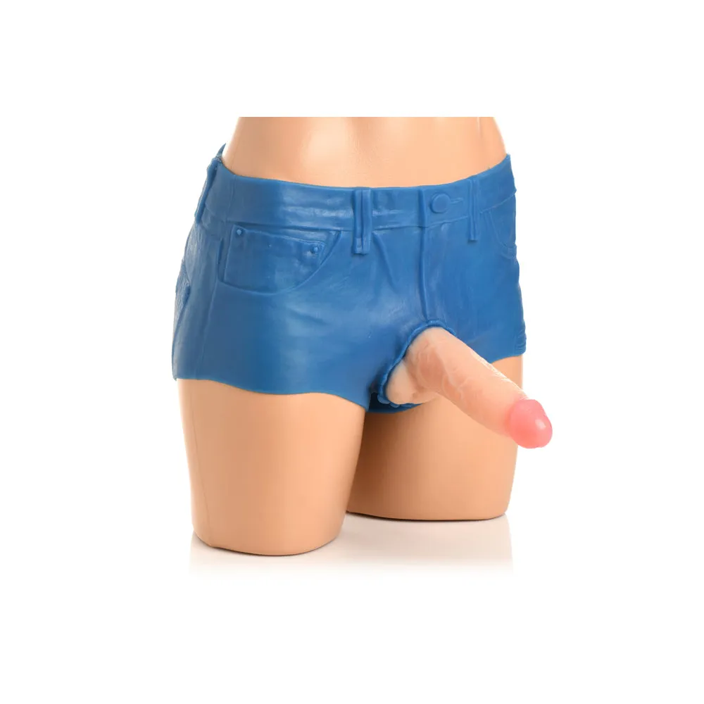 Booty Shorts 6" Dildo Silicone S/O Mediu