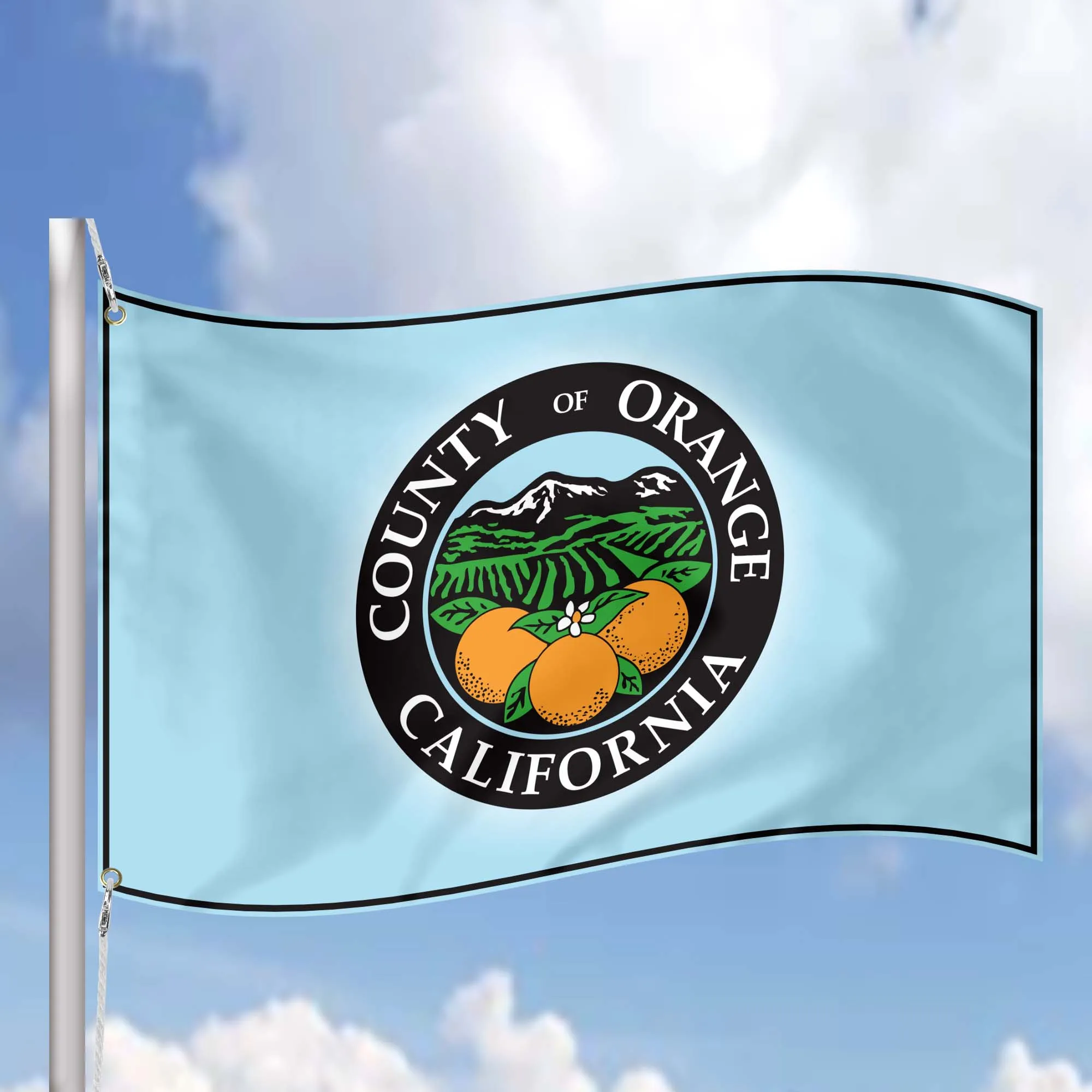 California State Orange County Cities USA United States of America Flag Banner