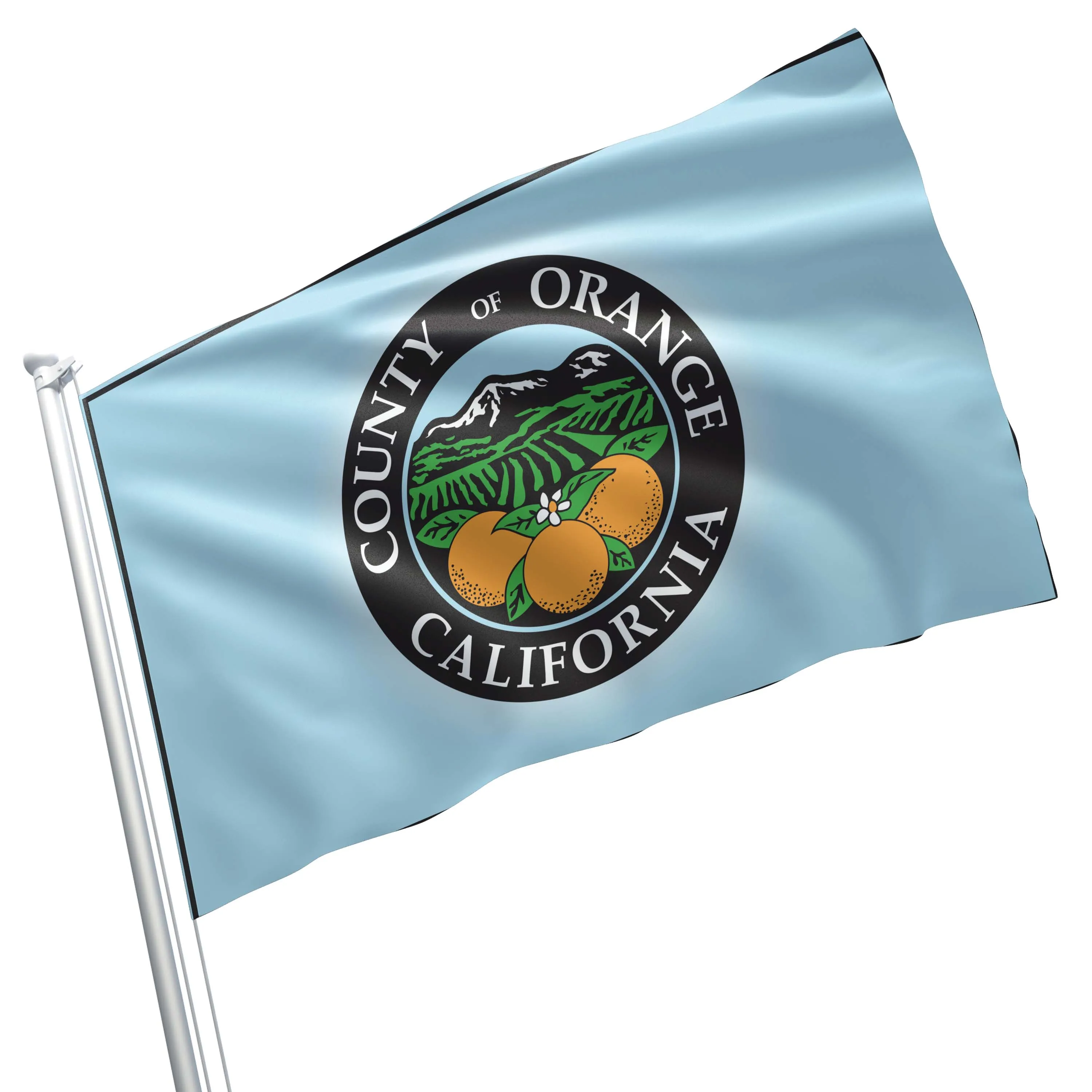 California State Orange County Cities USA United States of America Flag Banner