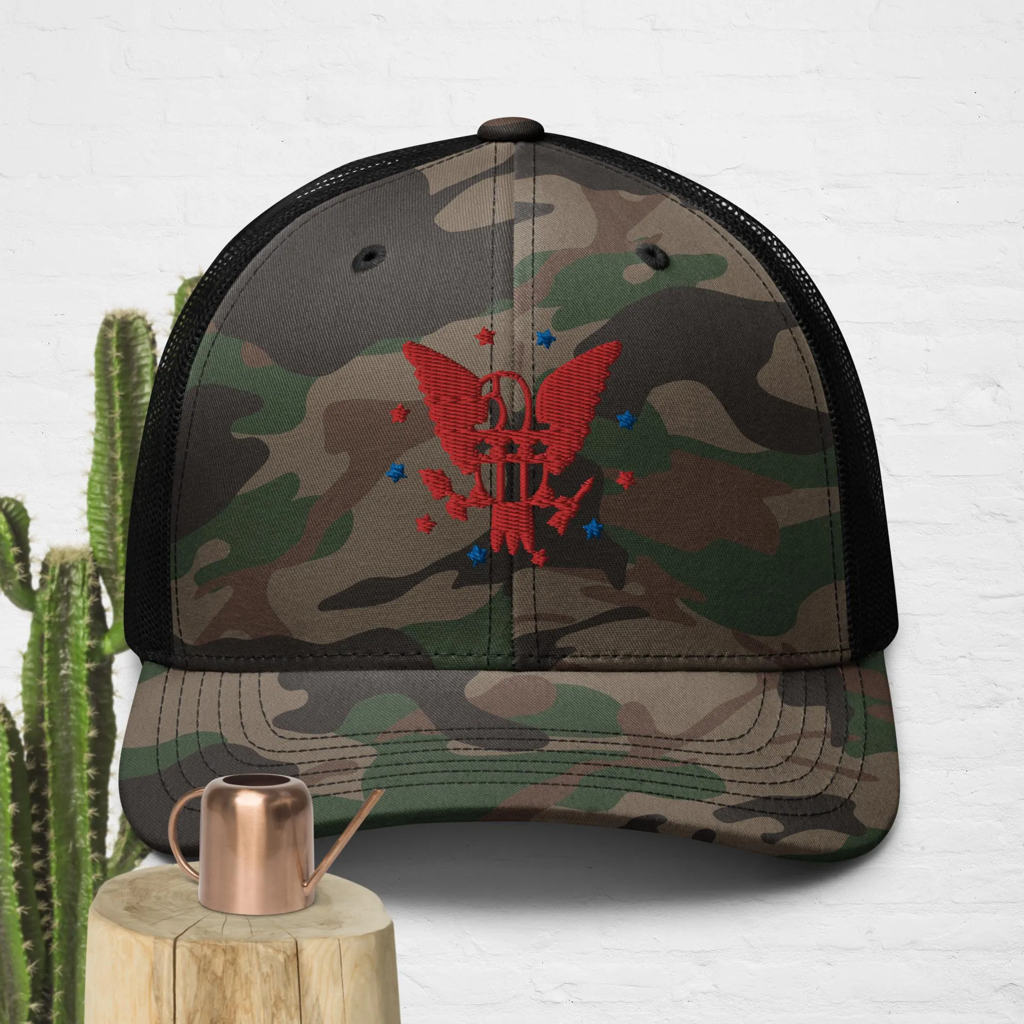 Camouflage trucker hat, Outdoor Hat, Trendy, Unisex