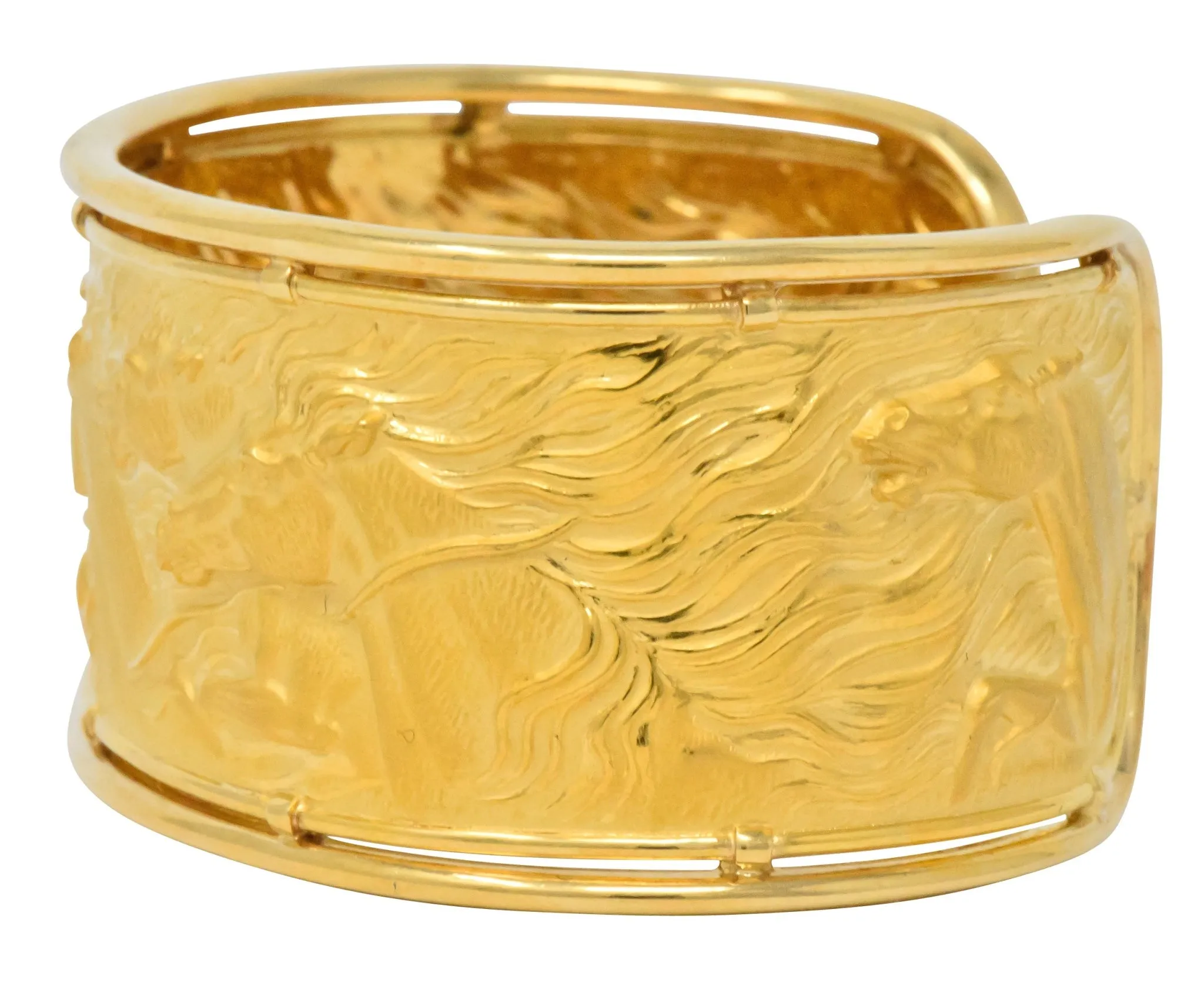 Carrera y Carrera 18 Karat Gold Ecuestre Horse Cuff Bracelet